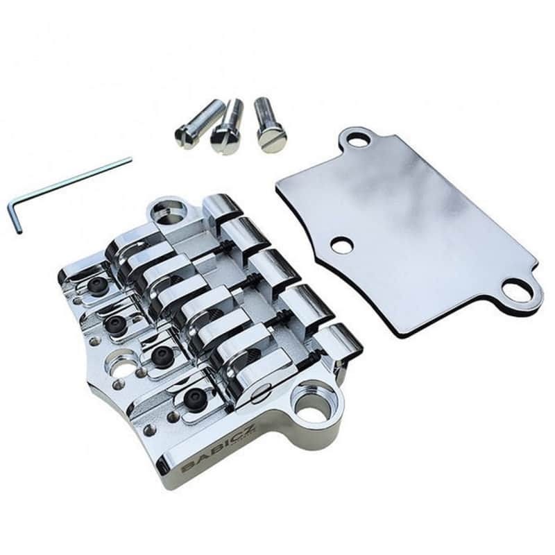 Babicz Full Contact Hardware 3 point bass bridge for Epiphone chrome image 1