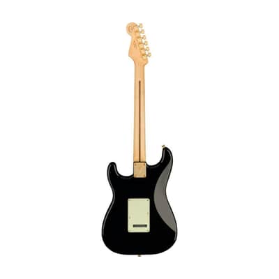Fender Limited Edition Player Stratocaster Electric Guitar w/Gold Hardware, Maple FB, Black image 2