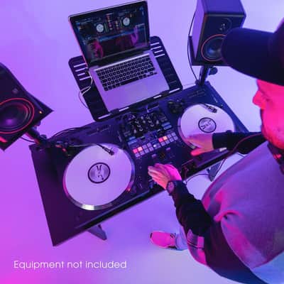 Gravity FDJT 01 DJ Desk with Adjustable Loudspeaker and Laptop Trays image 21