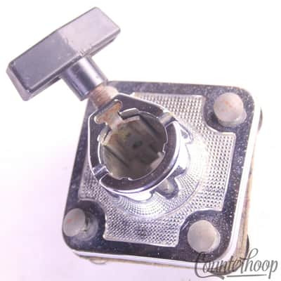 *Ludwig Bass Drum Mount 70s Double Tom Drum Post Receiver Classic Chrome Vintage image 2