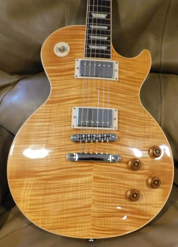 2016 Gibson  Les Paul Standard Plus Trans Amber Beautiful Top ! image 1