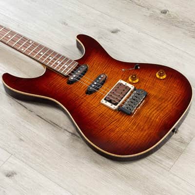 Fibenare Roadmaster FB Guitar, Flame Maple Neck, HSS Pickups, Tobacco Sunburst image 2