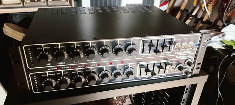 Mesa Boogie Quad Preamp with FU-2A Footswitch 1980s - Black image 1