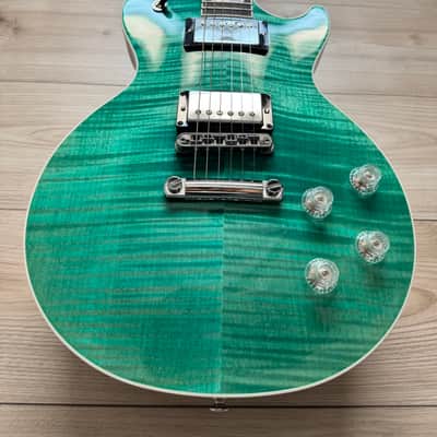 Gibson Les Paul Modern Figured Electric Guitar - Seafoam Green #0327 image 4