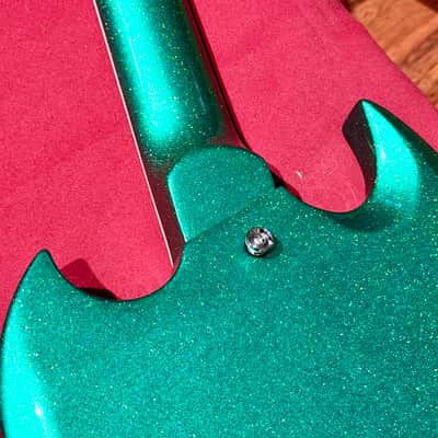 Vintage Guitars 30th Anniversary VS6 Electric Guitar with Vintage Style Vibrato  Green Metalflake image 22