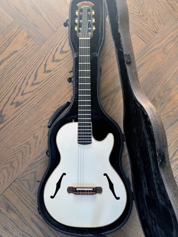 Ovation USA Yngwie Malmsteen YM63 Viper Nylon String 2014 White w/ Hard Case image 1