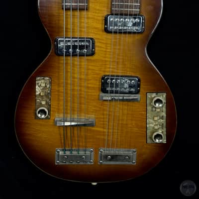 Höfner Double Neck Bass/Guitar Modell 191-1 from 1961 in sunburst with transport case image 3