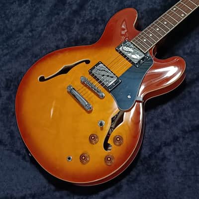 Vintage VSA500HB Reissued Series Semi-Hollow - Honey Burst image 1