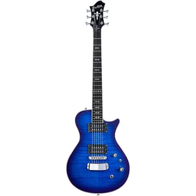 Hagstrom Ultra Swede Electric Guitar Regular Worn Denim Gloss image 2
