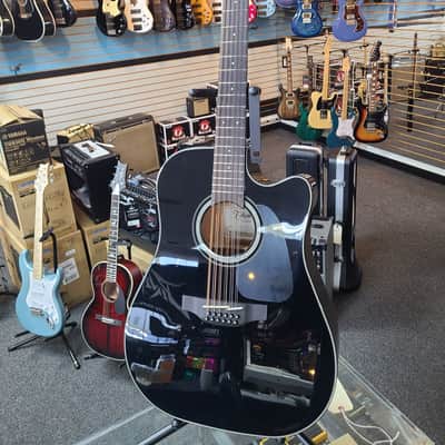 Takamine GD30CE-12 BLK G30 Series 12-String Dreadnought Cutaway Acoustic/Electric Guitar - Gloss Black image 1