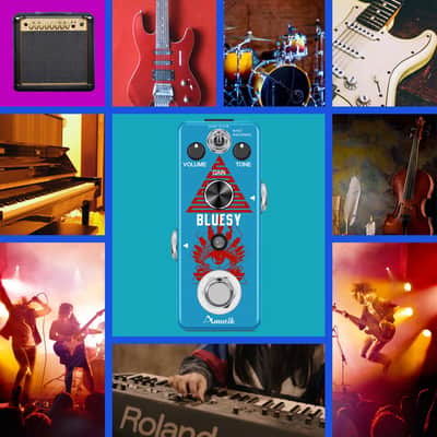 Blues Driver Bluesy Overdrive Blue King Foot Operated Effecter Wide Frequency Range Natural Tone Blues Style Overload Effect Two Modes For Electric Guitars And Bass image 4