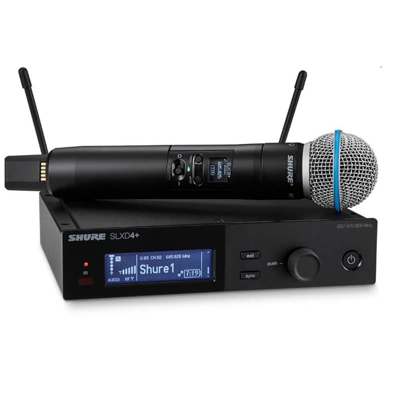 SHURE SLXD24+/B58-G57 Handheld Rackmount Digital Wireless Mic System image 1