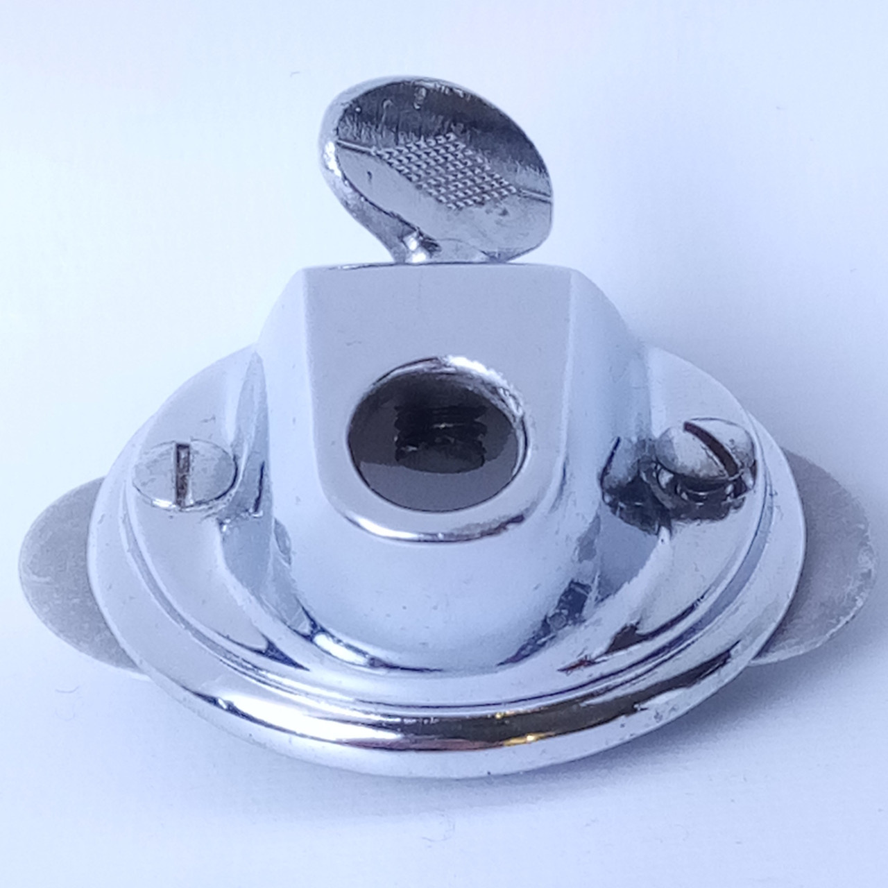 Premier 1+Olympic Bass Drum Spur/Cymbal Arm Mount Diamond Chrome Vintage 60s-70s — main photograph