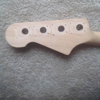 Usa Custom Jazz Bass neck fretless maple Unfinished image 4