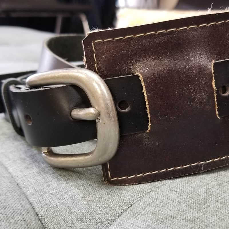 Christian Brooks Leather Vintage Style Guitar Strap Brown with Buckle Adjustment image 1