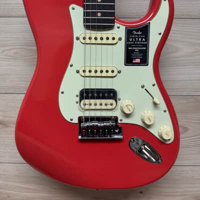 Fender American Ultra Luxe Vintage '60s Stratocaster HSS Electric Guitar, Fiesta Red - #1721 image 1
