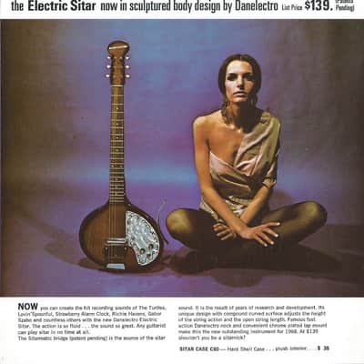 Vintage 1968 Danelectro Coral Electric Sitar Catalog Brochure image 1