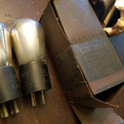 RCA etc. ONE (1) UX-201A Output Triode Antique tNOS AT1000 TESTED Vacuum Tube Engraved tall base 01A image 7