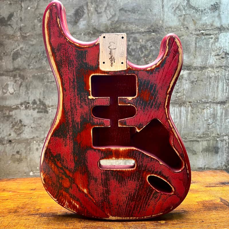 Warmtone CG HSH Strat Style Guitar Body Relic "Knight” Nitro 4.0lbs image 1