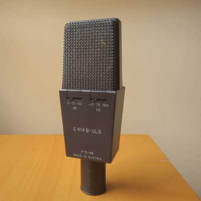 AKG C414 B ULS Large Diaphragm Multipattern Condenser Microphone 1990s - Black image 2