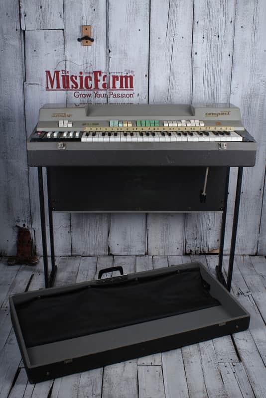 Farfisa 1960's Vintage Combo Compact Organ with Stand and Case Made in Italy image 1