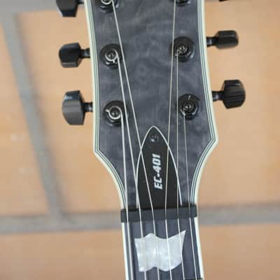 ESP LTD EC-401 QM 2017 - 2019 Neck Through (Satin See Thru Black) image 7