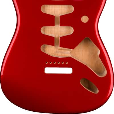 Fender Classic Series 60's Stratocaster SSS Alder Body Vintage Bridge Mount, Candy Apple Red image 4