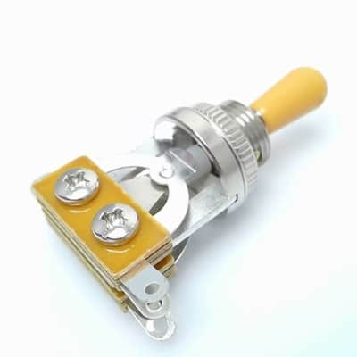 True Custom Shop® Short Straight 3-Way Toggle Switch with Amber Tip for Gibson Les Paul image 1