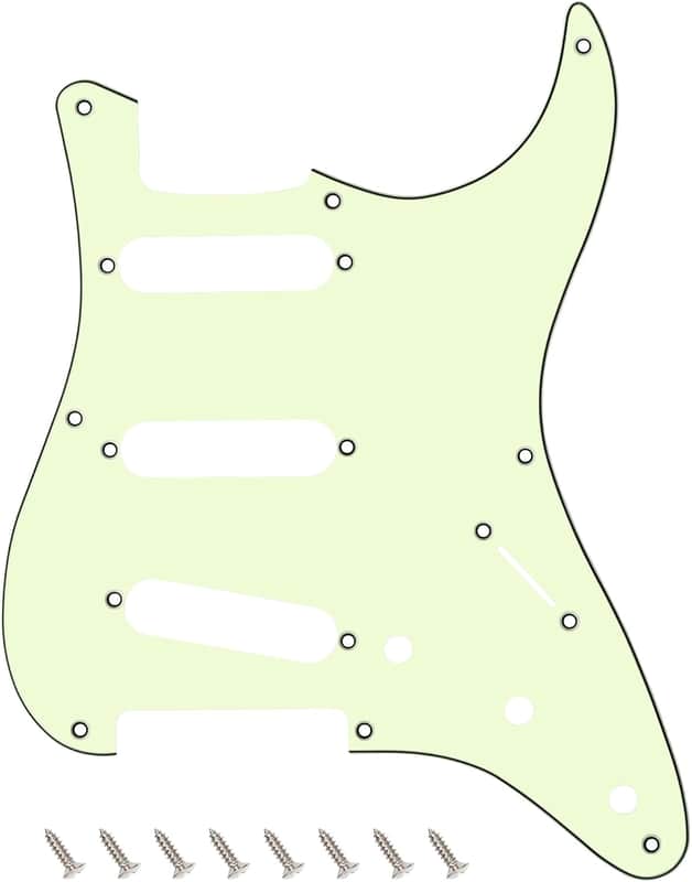 8-Hole Strat SSS Guitar Pickguard Vintage Style Guitar Scratch Plate image 1