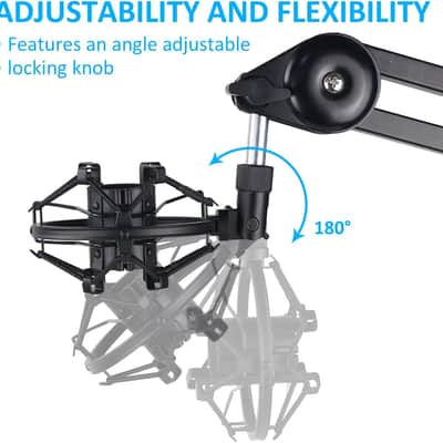 ATR2100X-USB Mic Shock Mount Holder for Reduces Vibration and Noise, Suitable for Audio-Technica ATR2100X, ATR2100 USB Microphone image 3
