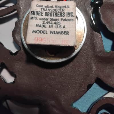 Shure Vintage Harmonica microphone Green Bullet/ Controlled -Magnetic element - Blue Hammerlack image 5