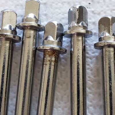 Ludwig 4-1/4” Tension Rods 20 In Total…1960s-1970s - Chrome image 4