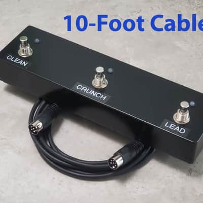 Custom Low-Profile 3-Button 6100 LE LM 6101 Footswitch for Marshall 30th Anniversary MPM3E-like with 10-Ft Cable image 1
