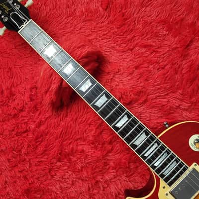 Super Rare Aria Pro II LS-1500VD Leopard Model 1981 - Left-Handed - Cherry Sunburst Lacquer Finish - Les Paul Standard - Flame Top - Original Covered DiMarzio PAF's - Made In Japan - MIJ image 7