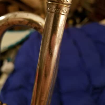 The New Yorker 1920's Silver Plated Trumpet Peashooter Perfect Project! new pics image 14