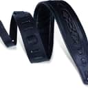Levy's Leathers PM31-BLK Veg-Tan Leather Guitar Strap, Black