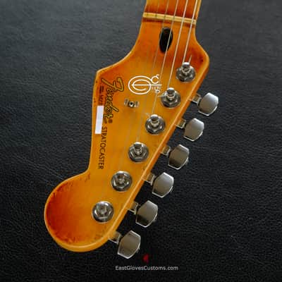 Fender Stratocaster TV Yellow/Sunburst  Heavy Aged Relic by East Gloves Customs (RARE) image 19