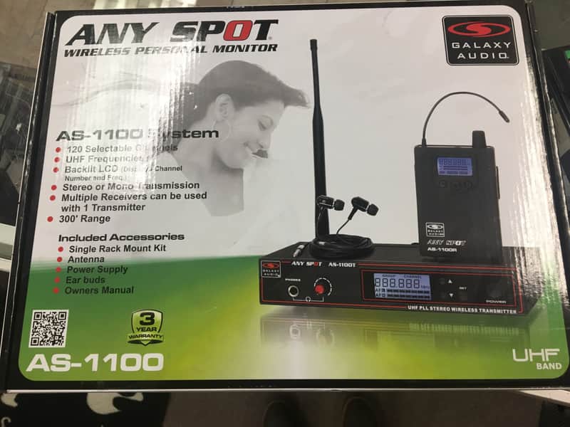 Galaxy Audio UHF Wireless Personal Monitor AS-1100 image 1