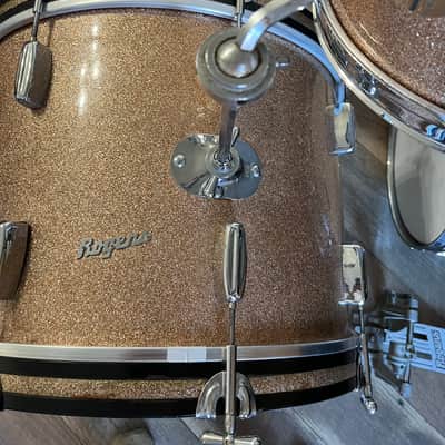 Rogers Covington-era Early 60s Drum Kit/Set - Champagne Sparkle, B&B lugs/Jasper Shells image 7