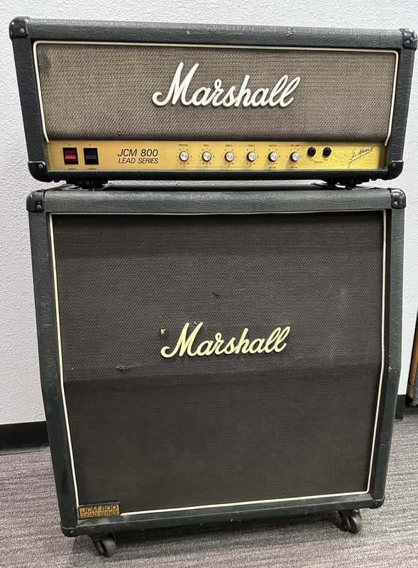 Marshall 2203 head and Marshall 4x12 cab with Rola Celestions 1982 - Black image 1