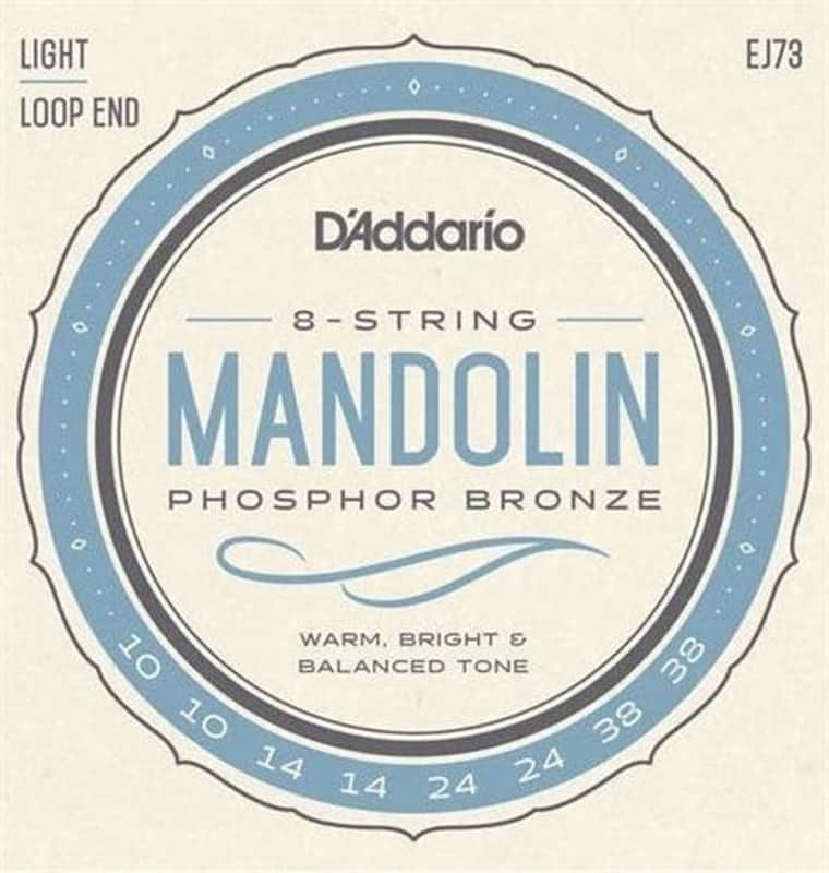 D'Addario 8 String Mandolin Phosphor Bronze Set - EJ73 Light image 1