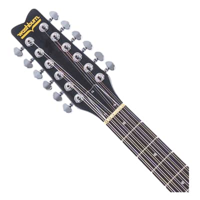 Washburn Hawk 12-String Electric Guitar - Trans Black image 4