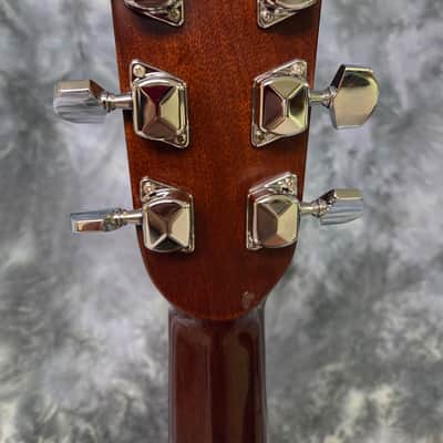 Vintage 1981 Japan Hand Made Alvarez Model 5017 Dreadnought Solid Spruce Top X-Braced New Strings Pro Setup Newer Gigbag image 11
