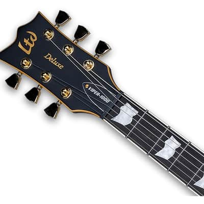 ESP LTD VIPER-1000 Left Handed Electric Guitar - Vintage Black image 4