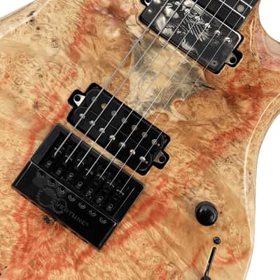 10S Spring BH Evertune/Bare Knuckle/Seymour Duncan Hyperswitch 7 String Baritone Electric Guitar – One Off 5A Maple Poplar image 5