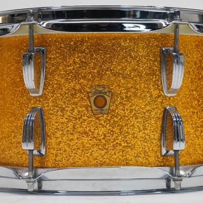 LUDWIG CLASSIC SCHOOL FESTIVAL 14"x 6.5" SNARE DRUM 1966 - Gold Mist image 7