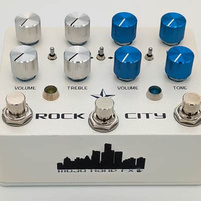 ROCK CITY Dual Overdrive by Mojo Hand FX! "Improved Odessa" with "Pozze" Switching System and Series/Parallel Order Switching! (Check out description!) Standard White Pearl Finish **FREE SHIPPING!!** image 1