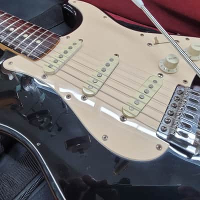 Fender "Squier Series" Standard Strat MIM with Bag 1994 - Black image 7