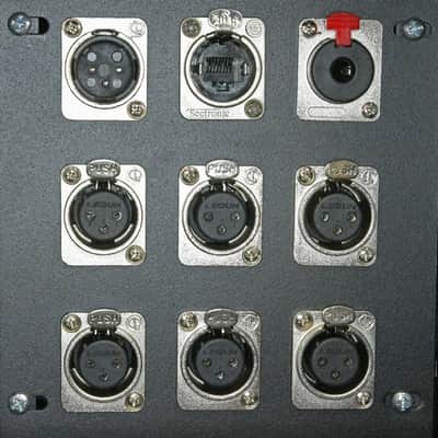Recessed Floor stage box 6 XLR FEMALE 1 XLR MALE 1 Cat5 1 TRS Prewired 1' leads image 5