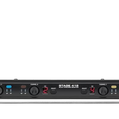 Samson Stage 412 4 Channel Wireless Hand Held Microphone System - Black - Black image 3